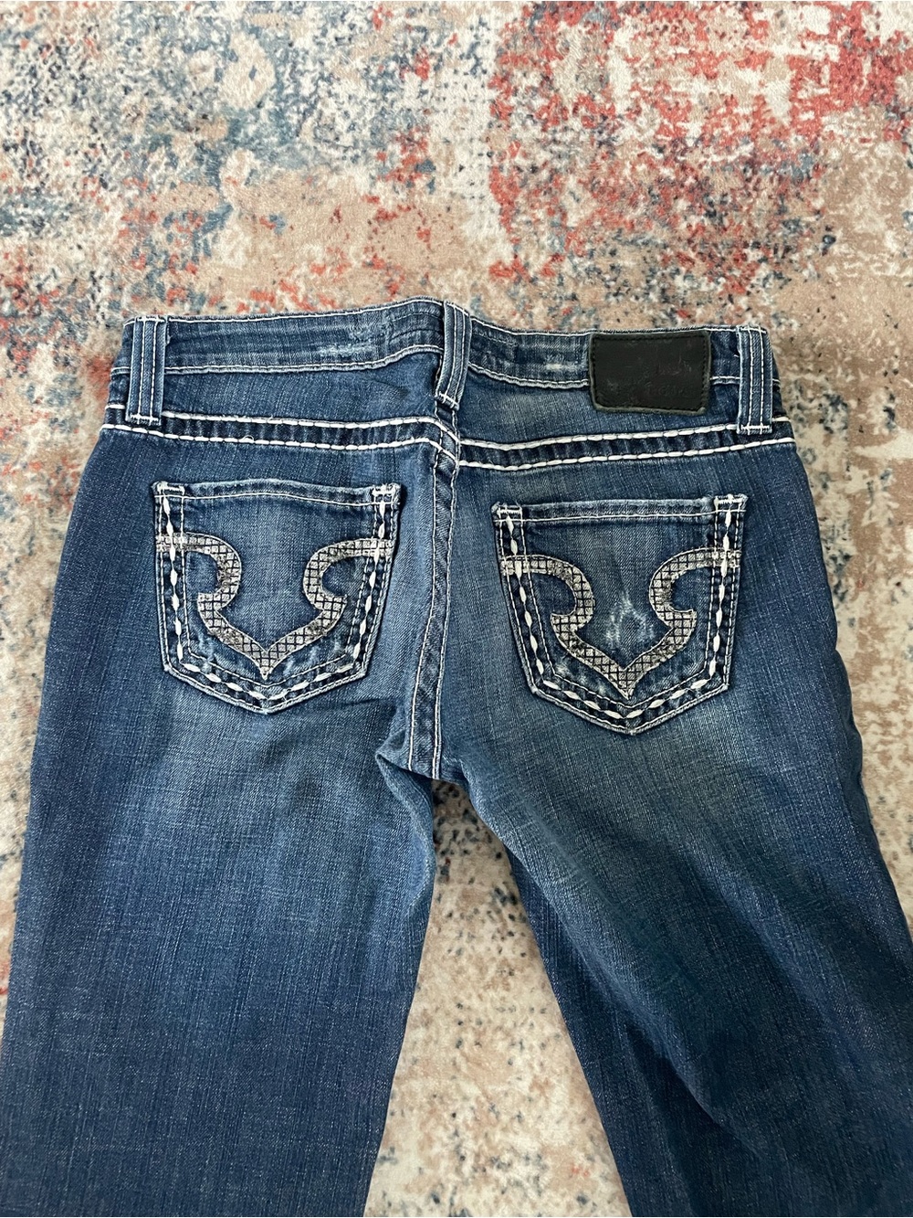 Big Star Bootcut Women’s Jeans in Washed Blue with Embroidered Pockets